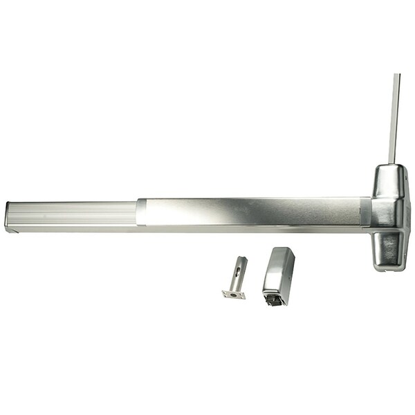 Grade 1 Surface Vertical Rod Exit Bar, Wide Stile Pushpad, 36-in Panic Device, 84-in Door Height, Ex